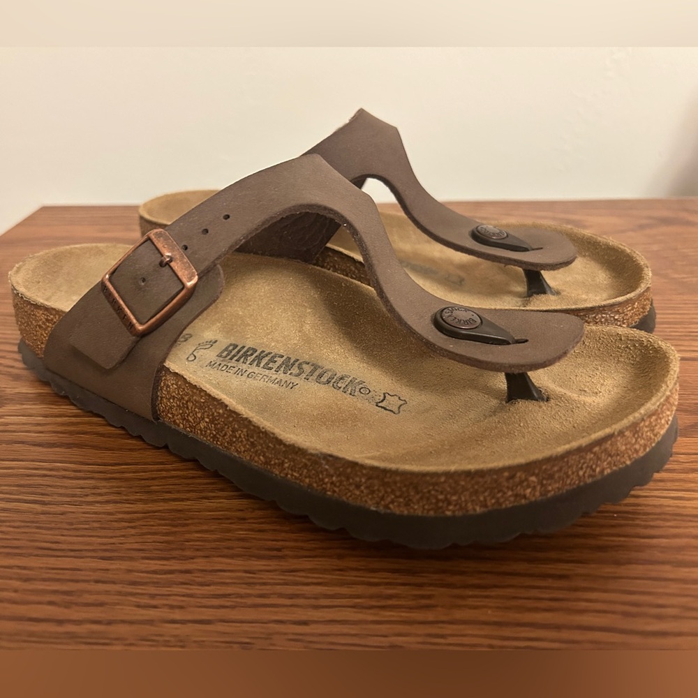 Birkenstock Gizeh Thong Sandals Brown Size 38 Regular Width